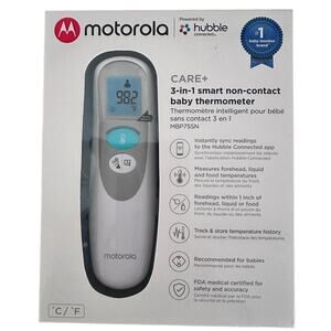 Motorola Care+ MBP75SN — Smart 3-in-1 Baby Thermometer (Brand New, Sealed)